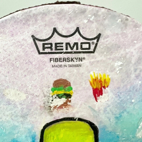 Remo Fiberskyn 8" Drum Head Hand-Painted Alien 8” Diameter - Picture 2 of 7